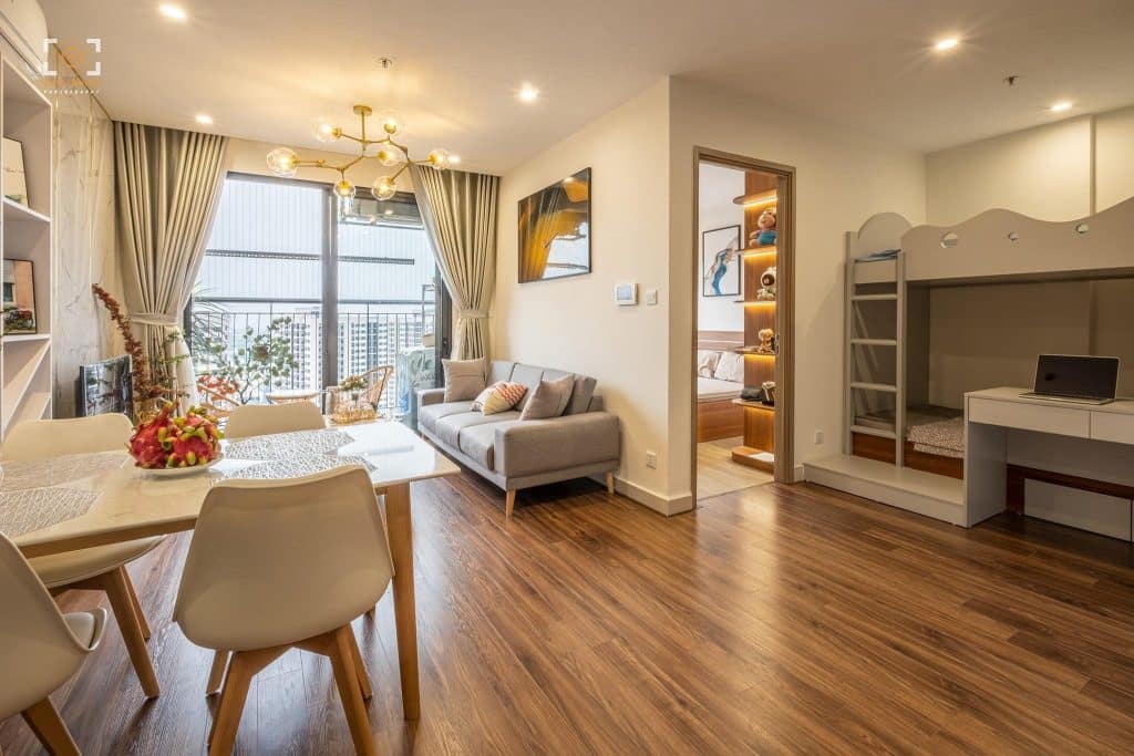 Mặt bằng căn hộ 2 phòng ngủ tại MIK Cổ Lin